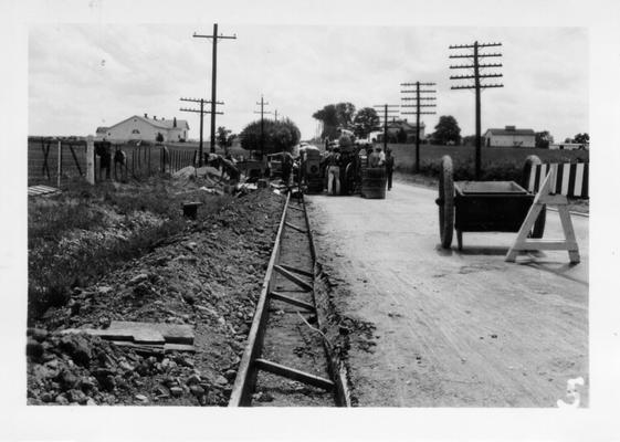 Curb construction on Defense Highway Project #25, 1941