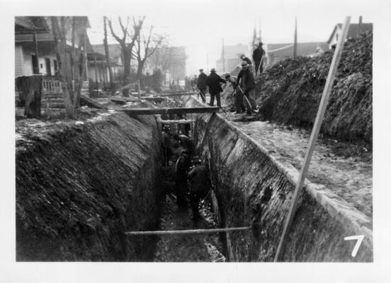 Deep Ashland sewer under construction