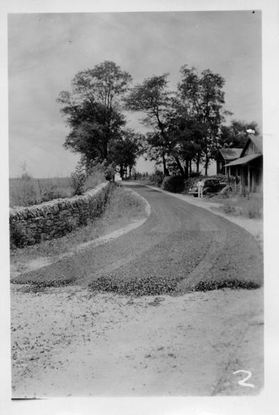 Blacktopped road in Boyle County