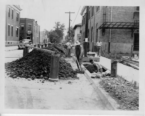 Sewer construction in Augusta, 1941