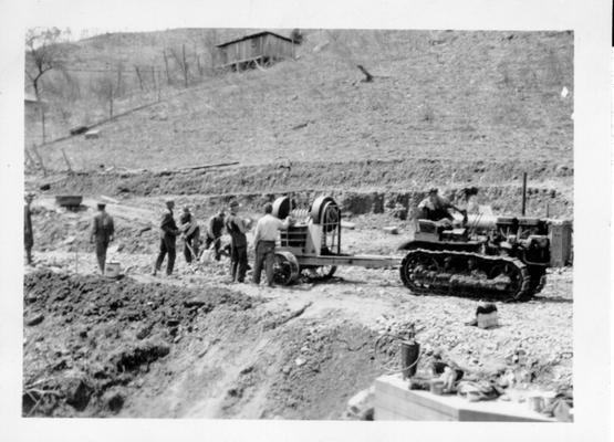 Portable Crusher in road construction operation by WPA