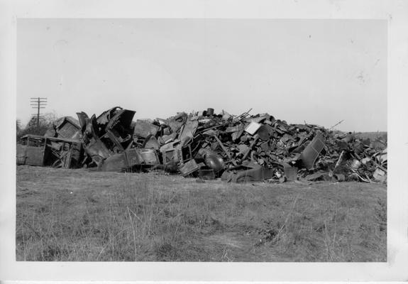 Scrap collected by WPA in Irvington, October, 1942