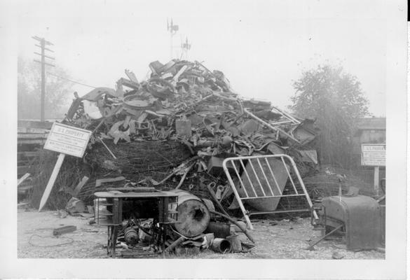 Scrap collected by WPA in Irvington, October, 1942