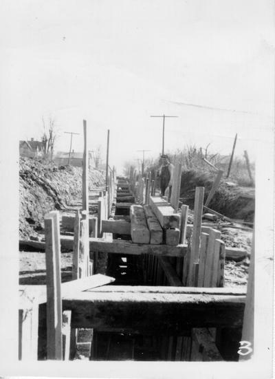 Morgantown sewer under construction by WPA