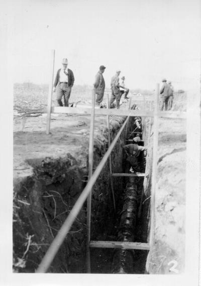 Sewer under construction in Murray, KY