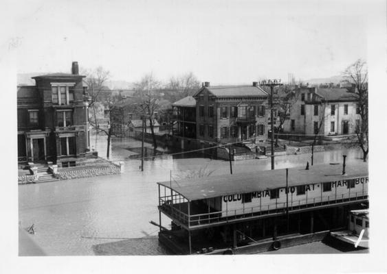 1940 Flood in Newport taken from Ohio Toll Bridge