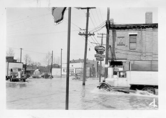 1940 Flood in Florence at Covington  &  Newport bridge