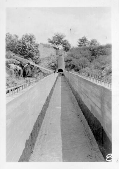 Outfall sewer in Newport, 1940