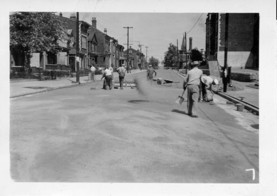 Newport street construction by WPA