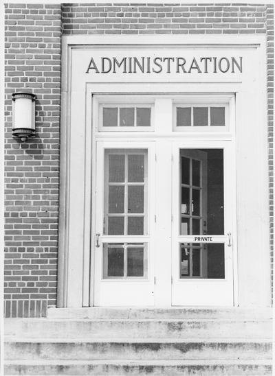 Entrance, Administration Building, Bowman Field