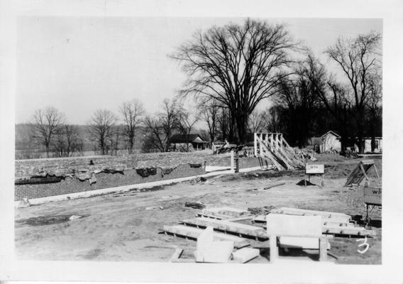 Ghent School foundation construction work