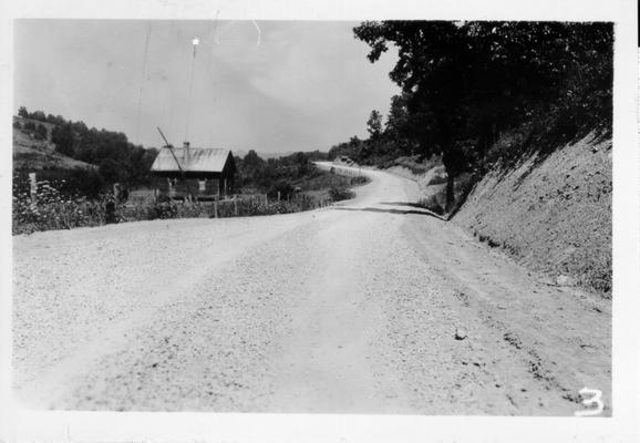 County road constructed by WPA