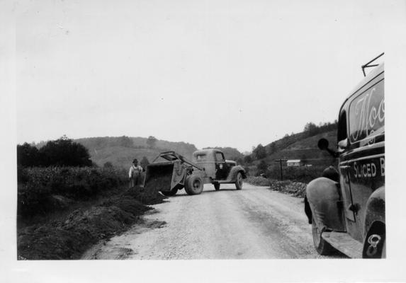 Widening shoulders on state highway, 1941