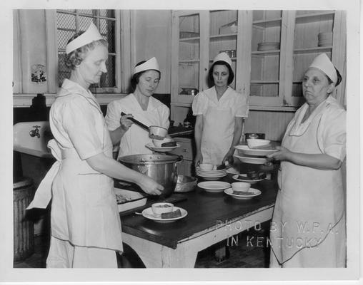 WPA School Lunch at Abraham Lincoln School, Lexington, KY 1940 