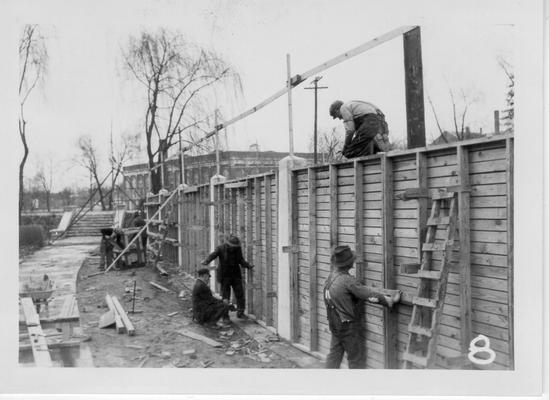 Concrete Fence constructed by WPA at Stoll Field, University of Kentucky