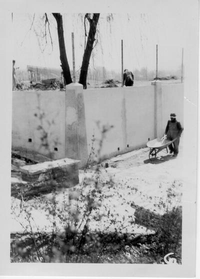 Concrete Fence constructed by WPA at Stoll Field, University of Kentucky