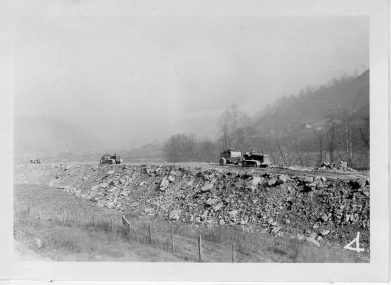 Building railroad in Floyd County 1941 in Prestonsburg, KY
