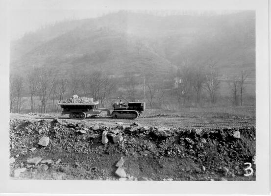 Building railroad in Floyd County 1941 in Prestonsburg, KY