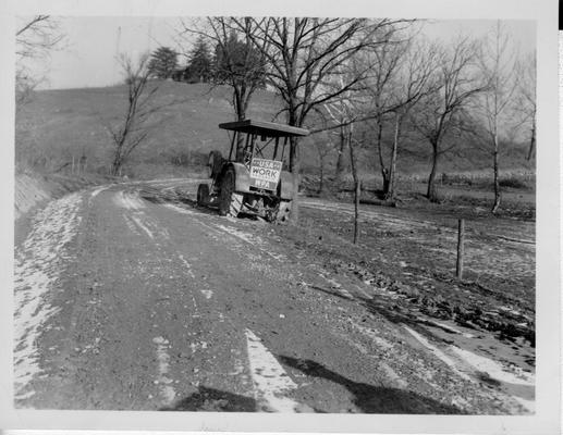 Lick Creek Road constructed by WPA.  Lick Creek Road Gallatin Co