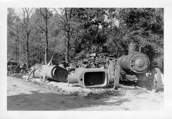 Scrap collected by WPA, October, 1942.  Part of stockpile in Hawesville