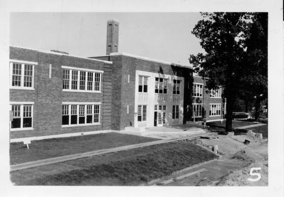 Madisonville High School entrance (summer scene)