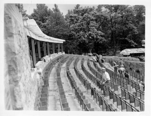 Iroquois Park Amphitheatre (side view of grandstand)