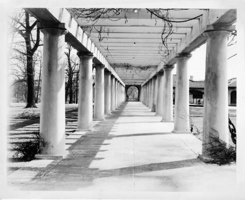 Central Park pergola and arbor repaired by WPA (interior view)