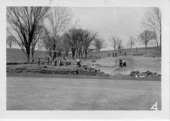 WPA workers building #17 Green at Seneca Park Golf Course