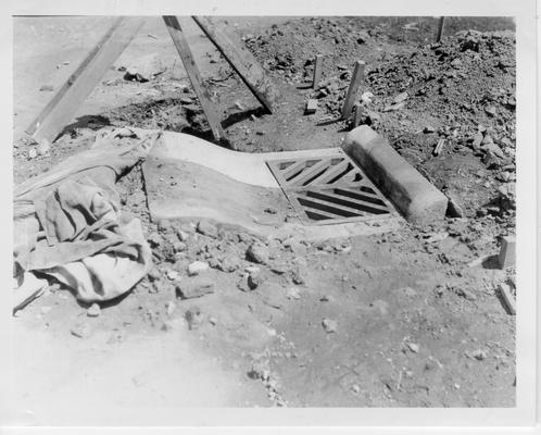 Completed catch basin on Eastern Parkway, 1938