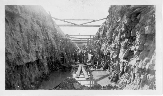 Sewer construction work at Bowman Field in connection with Defense Program, 1940-1941