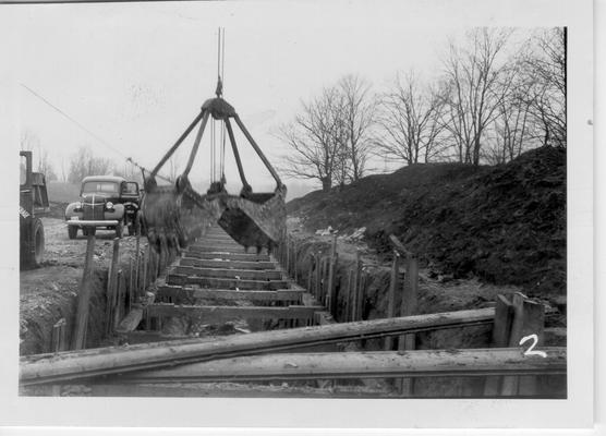 Sewer construction work at Bowman Field in connection with Defense Program, 1940-1941