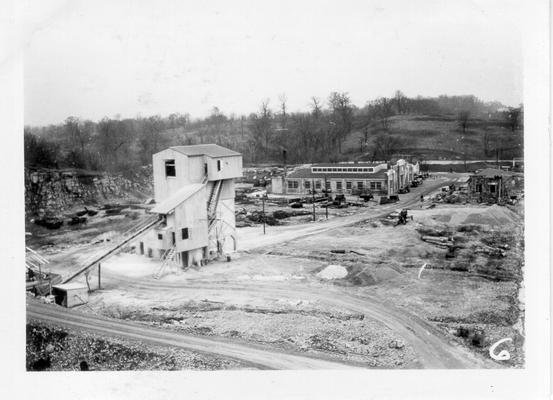 Stone crusher and warehouse on Brownsboro Road, 1940