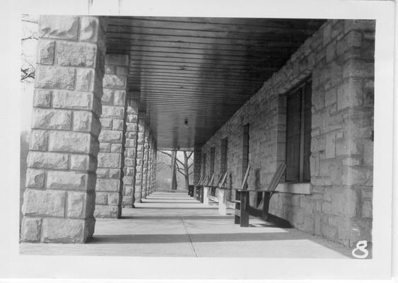 Second floor porch of Paintsville Club House commanding view of 9 hole golf course