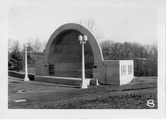 Concrete band shell in Devou Park (front view)