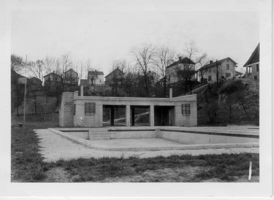 One of four bathhouses and swimming pools at Devou Park