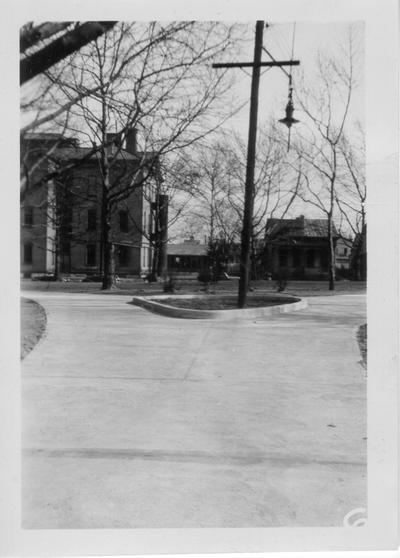 Concrete sidewalks in Goebel Park constructed by WPA