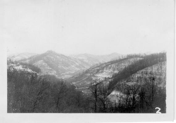 Snow in the mountains of Knott County, winter of 1939-1940