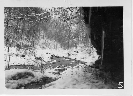 Road to Silas Breeding's house, winter of 1939-1940