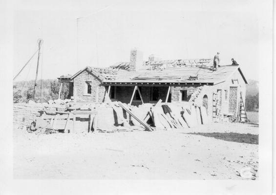 Construction of caretaker's house at Dr. Thomas Walker State Park