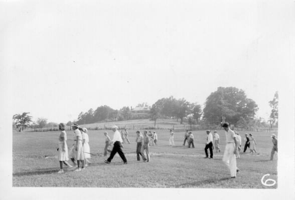 Dedication of Noble Park Golf Course, May 16, 1940. View across #11 Fairway showing Mr. Goodman's house