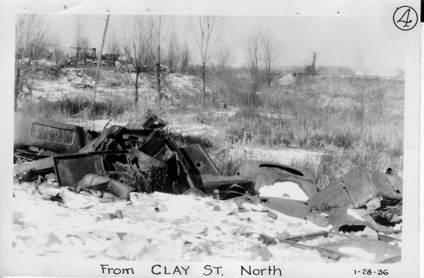 View of land prior to construction of Barkley Park in Paducah. From Clay Street north, January 28, 1936