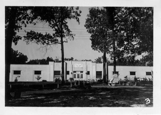 Swimming pool dressing rooms at Noble Park