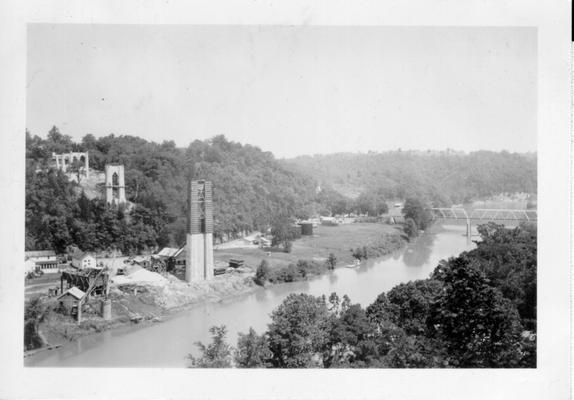 State Highway Bridge under construction across Kentucky River between Lexington and Richmond, 1942