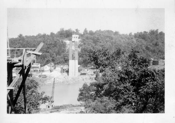 Piers for State Highway Bridge across the Kentucky River between Lexington and Richmond, 1942