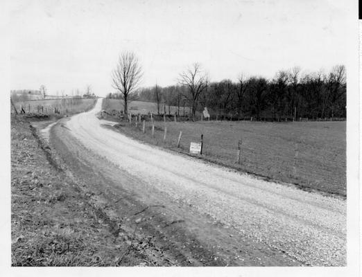 Woodland School Road constructed by WPA, 1940