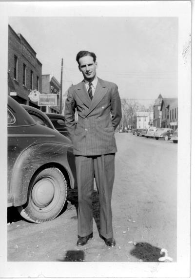 Albert Van Zant, young County Judge in the state at 26 years of age, 1942