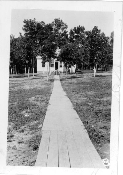 Merryville School constructed by the WPA