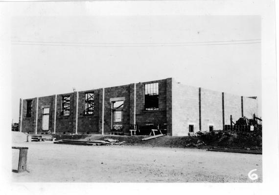 Fountain Run Gymnasium under construction by National Youth Administration, 1941