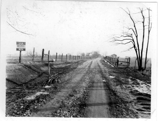 Poplar Grove-Glencoe Road drained and graded by the WPA, 1940