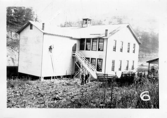 WPA workers painting Hardberry School